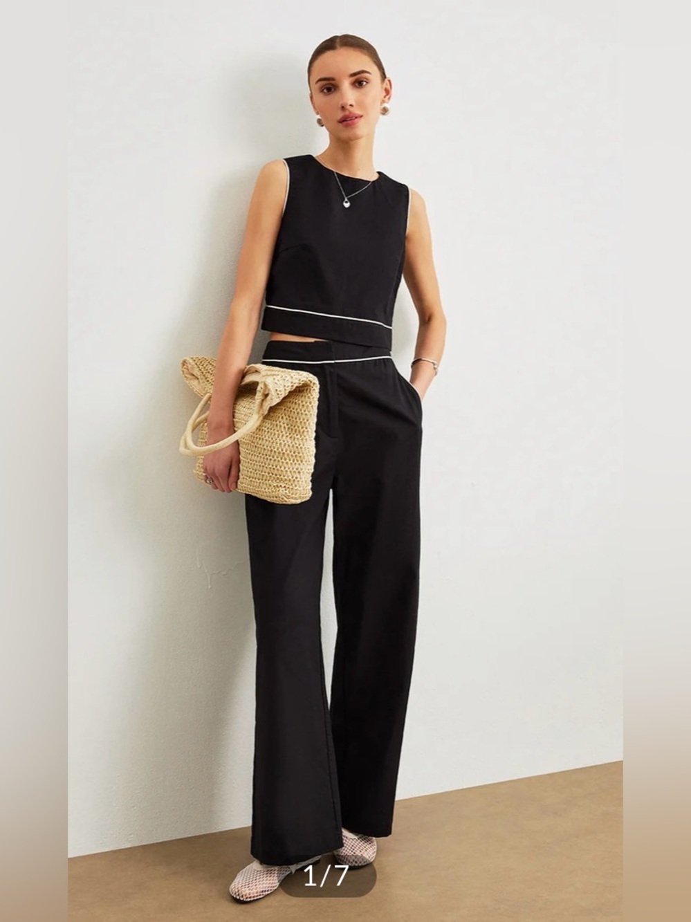 Commense Cotton & Linen Pants Set With Pockets
